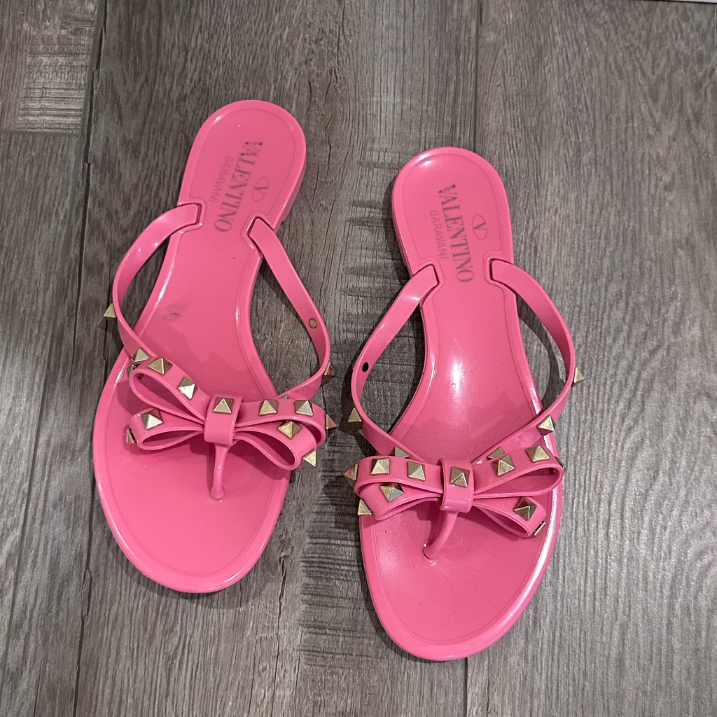 Valentino Rock Stud Jelly Sandals
